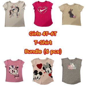 GIRLS T-SHIRT BUNDLE 6PCS Size: 4T-6T